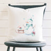 Watercolor Snowman - Square Canvas Pillow