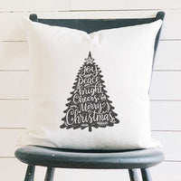 Joy Christmas Tree - Square Canvas Pillow