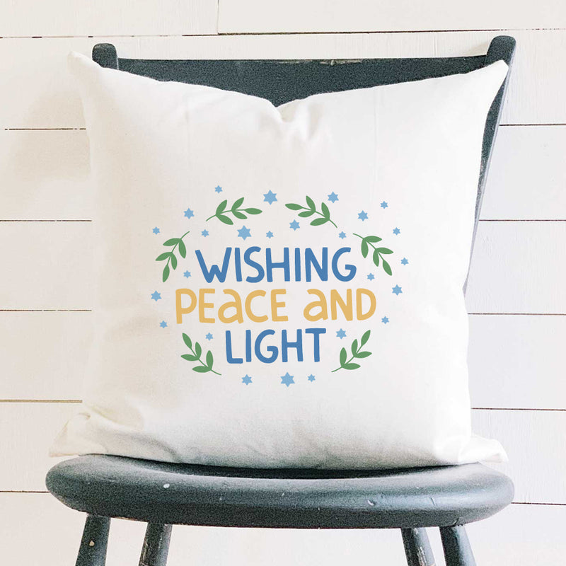 Wishing Peace and Light - Square Canvas Pillow