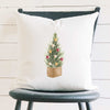 Christmas Tree Basket - Square Canvas Pillow