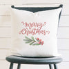 Merry Christmas Sprig - Square Canvas Pillow