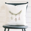 Garland with Ornaments - Square Canvas Pillow