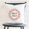 Holly Jolly Gingerbread Wreath - Square Canvas Pillow