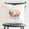 Santa and Reindeer Sleigh - Square Canvas Pillow