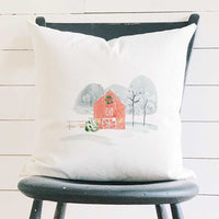 Christmas Farm - Square Canvas Pillow