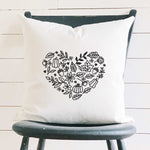 Fall Heart - Square Canvas Pillow