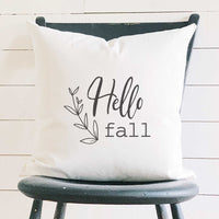 Hello Fall (sprig) - Square Canvas Pillow