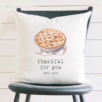 Thankful for Pie - Square Canvas Pillow