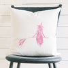 Pink Witch Silhouette - Square Canvas Pillow