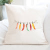 Line of Peppers - Square Canvas Pillow