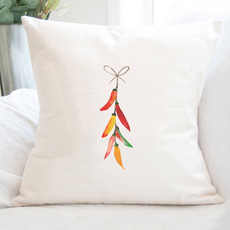 String of Peppers - Square Canvas Pillow