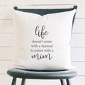 Life Manual Mom - Square Canvas Pillow