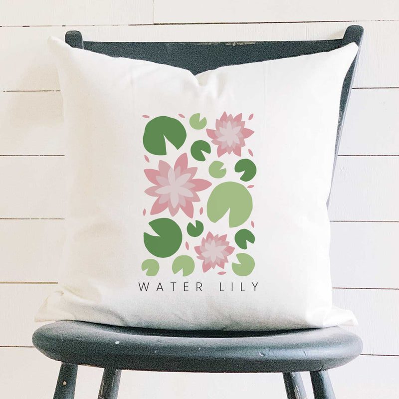 Water Lily (Garden Edition) - Square Canvas Pillow