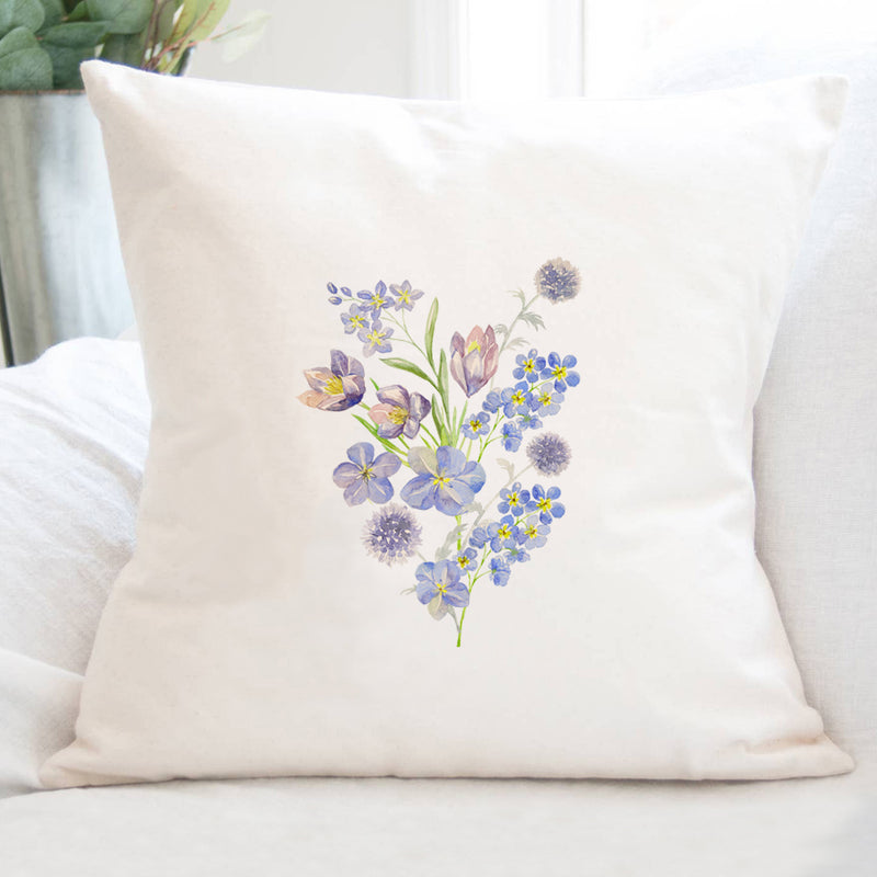 Purple Spring Bouquet - Square Canvas Pillow