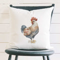 Farmhouse Chicken - Customizable Square Canvas Pillow