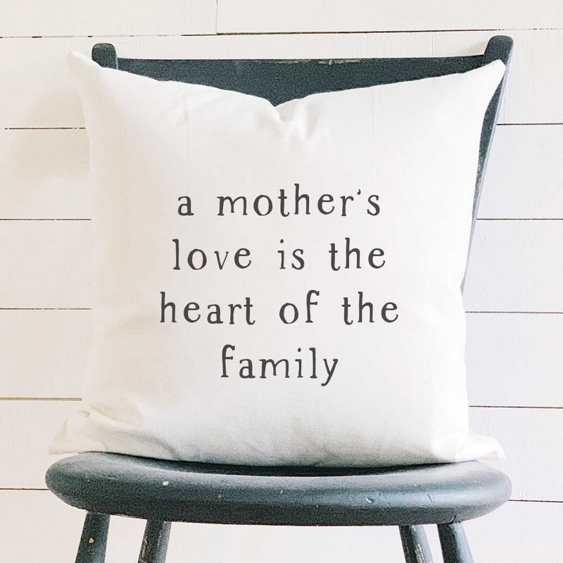 Mother's Love is the Heart - Square Canvas Pillow