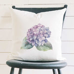 Watercolor Hydrangea - Square Canvas Pillow