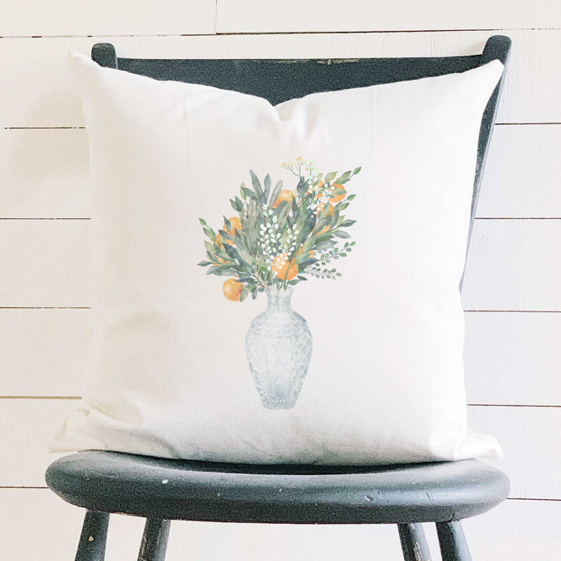 Citrus Vase - Square Canvas Pillow