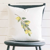 Lemon Branch - Square Canvas Pillow