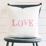 Love Stencil - Square Canvas Pillow
