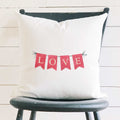 Red Love Banner - Square Canvas Pillow