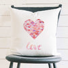 Triangle Heart Love - Square Canvas Pillow