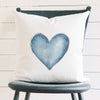 Denim Heart - Valentine's Day Square Canvas Pillow