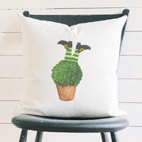 Leprechaun Legs in Plant - Square Canvas Pillow