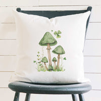 St. Patrick's Day Mushrooms - Square Canvas Pillow