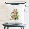 Clover Bird House - St. Patrick's Day Square Canvas Pillow