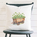 Clover Cart - St. Patrick's Day Square Canvas Pillow