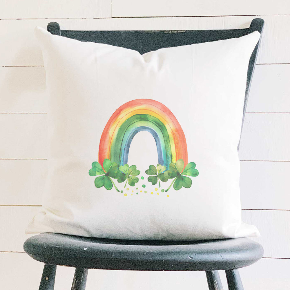 Lucky Rainbow - St. Patrick's Day Square Canvas Pillow