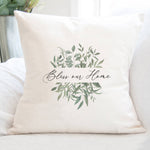 Bless Our Home Greenery - Square Canvas Pillow