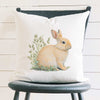 Rabbit in Grass - Square Canvas Pillow