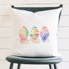 Watercolor Easter Eggs - Warm - Square Canvas Pillow