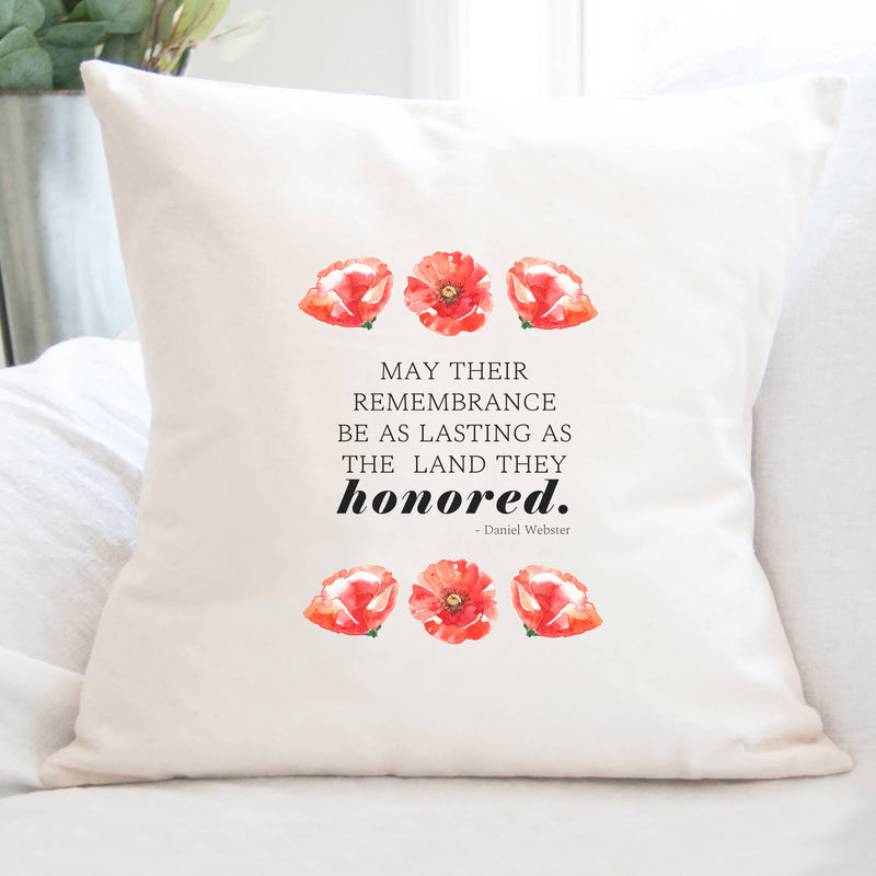 Lasting Remembrance (Poppies) - Square Canvas Pillow