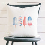 Patriotic Popsicle - Square Canvas Pillow