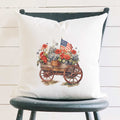 Vintage Carriage Planter - Square Canvas Pillow