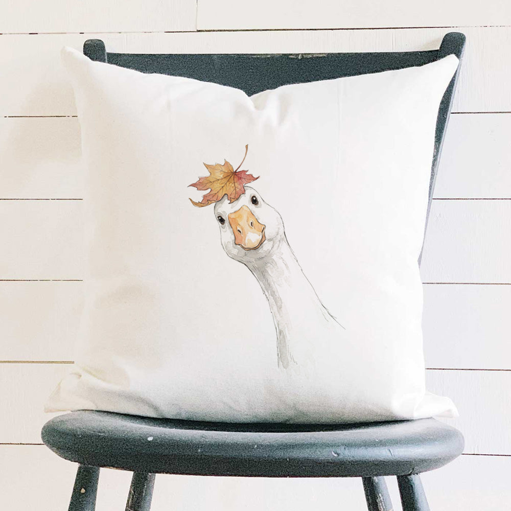 Silly Goose Autumn - Square Canvas Pillow