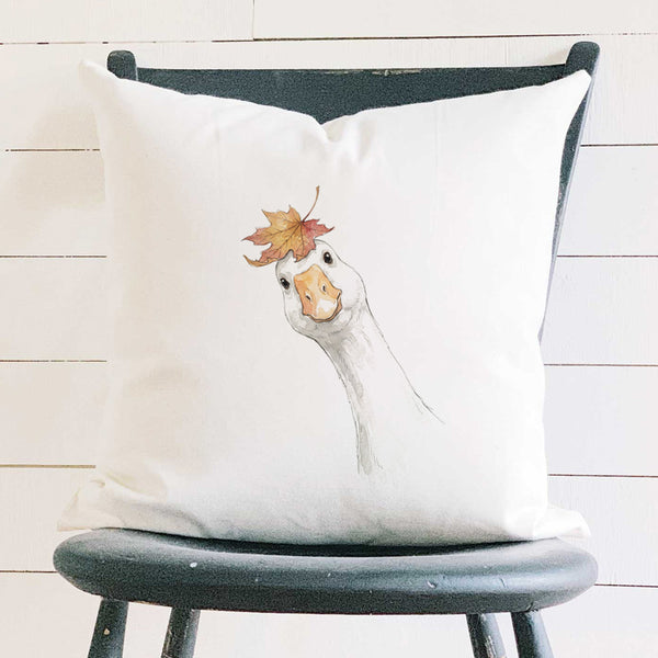 Silly Goose Autumn - Square Canvas Pillow