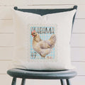 Hen Stamp - Custom Square Canvas Pillow