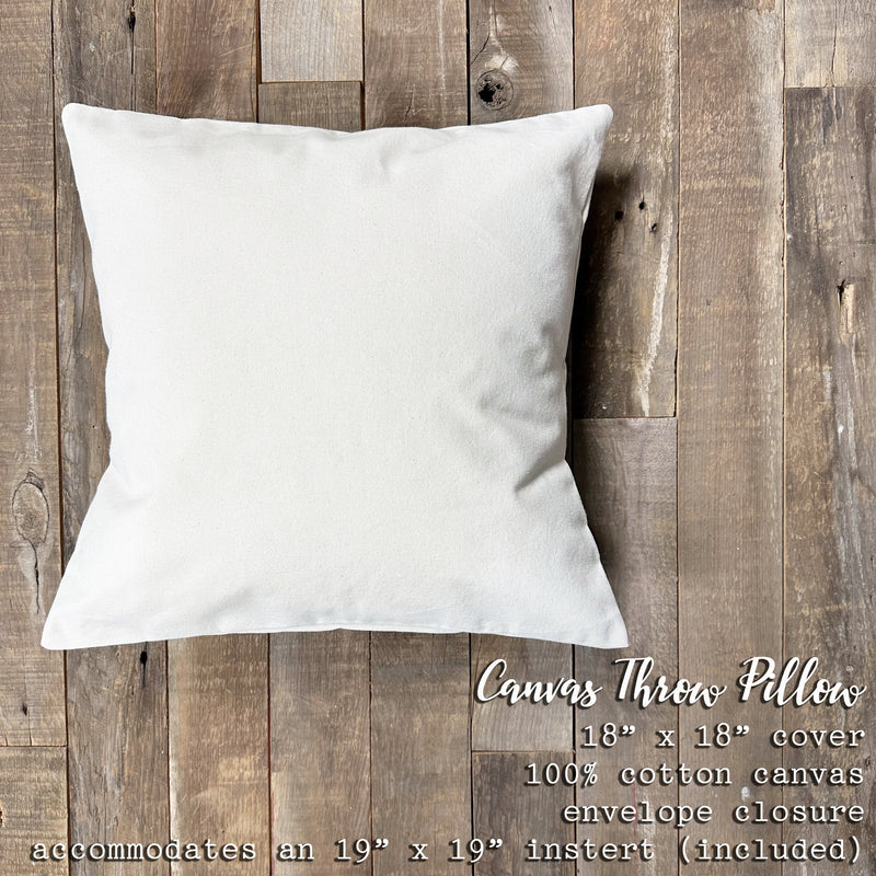 Garland with Ornaments - Square Canvas Pillow