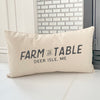 Farm to Table w/ City, State - Rectangular Canvas Pillow