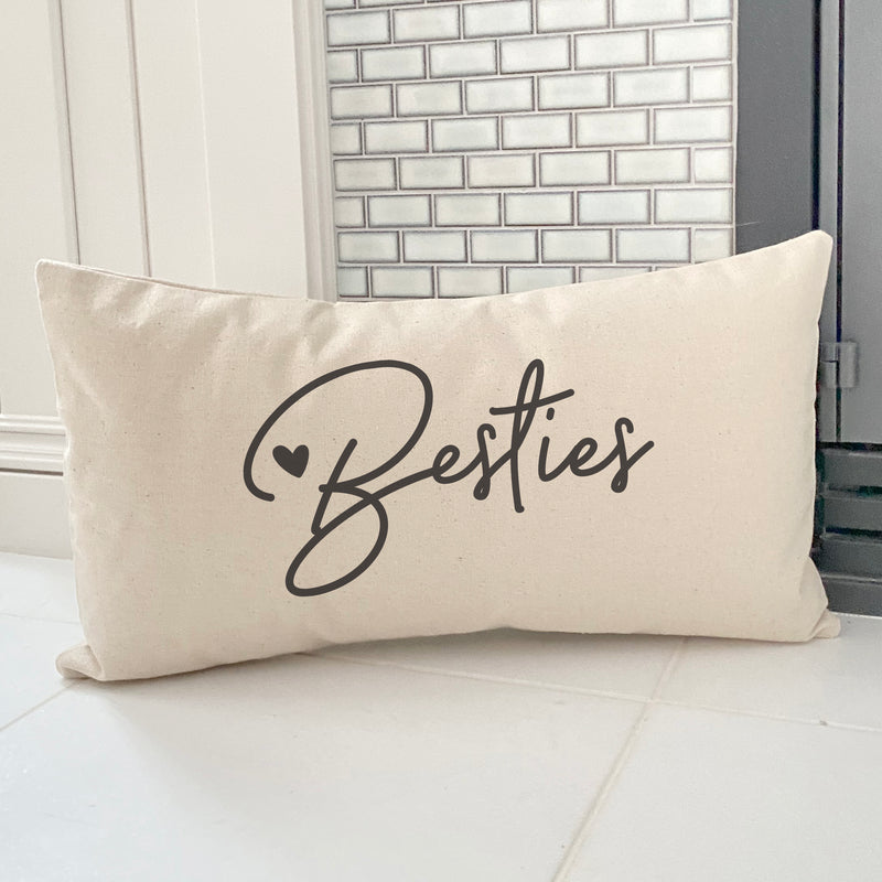 Besties - Rectangular Canvas Pillow