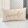 Cursive Heart - Custom Rectangular Canvas Pillow