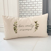 Olive Frond - Custom Rectangular Canvas Pillow