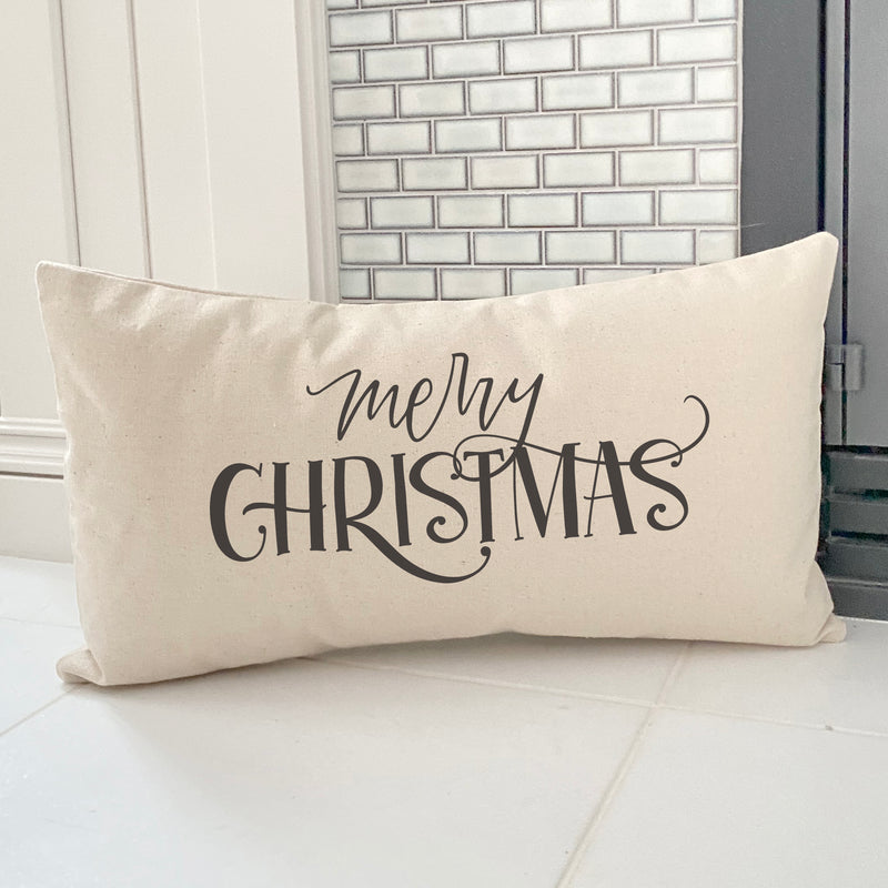 Merry Christmas - Rectangular Canvas Pillow