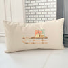 Watercolor Present Sled - Rectangular Canvas Pillow