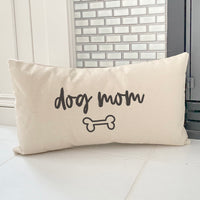 Dog Mom - Rectangular Canvas Pillow