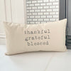 Thankful Grateful Blessed - Rectangular Thanksgiving Pillow